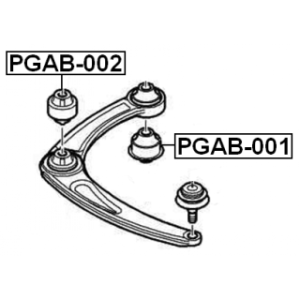 Mounting Control Trailing Arm - FEBEST PGAB002