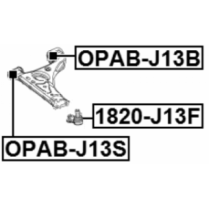 Mounting Control Trailing Arm - FEBEST OPABJ13S