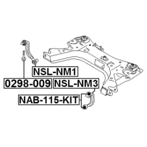 Holder Support Frame Subframe - FEBEST NSLNM1