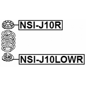 Spring Seat - FEBEST NSIJ10LOWR