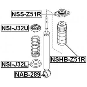 Protective Cap Bellow Shock Absorber - FEBEST NSHBZ51R