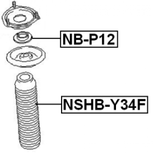 Protective Cap Bellow Shock Absorber - FEBEST NSHBY34F