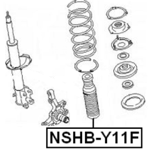 Protective Cap Bellow Shock Absorber - FEBEST NSHBY11F