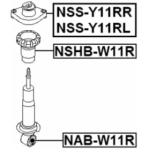 Protective Cap Bellow Shock Absorber - FEBEST NSHBW11R
