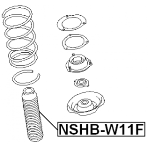 Protective Cap Bellow Shock Absorber - FEBEST NSHBW11F