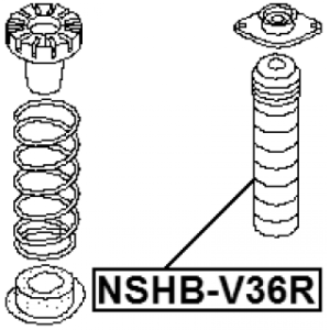 Protective Cap Bellow Shock Absorber - FEBEST NSHBV36R