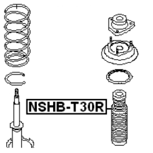 Protective Cap Bellow Shock Absorber - FEBEST NSHBT30R