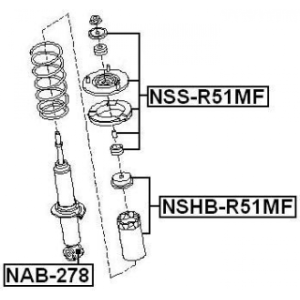 Protective Cap Bellow Shock Absorber - FEBEST NSHBR51MF