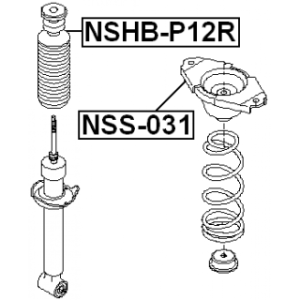 Protective Cap Bellow Shock Absorber - FEBEST NSHBP12R