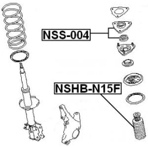 Protective Cap Bellow Shock Absorber - FEBEST NSHBN15F