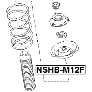 Protective Cap Bellow Shock Absorber - FEBEST NSHBM12F