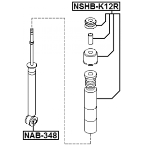Protective Cap Bellow Shock Absorber - FEBEST NSHBK12R