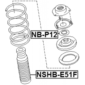 Protective Cap Bellow Shock Absorber - FEBEST NSHBE51F