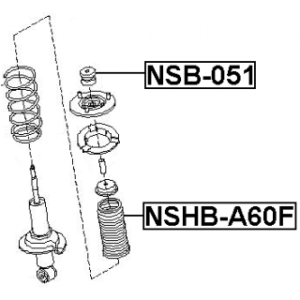 Protective Cap Bellow Shock Absorber - FEBEST NSHBA60F
