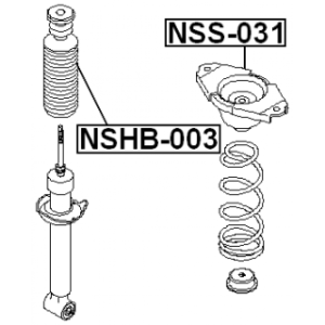 Protective Cap Bellow Shock Absorber - FEBEST NSHB003
