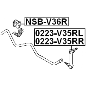 Mounting Stabiliser Bar - FEBEST NSBV36R