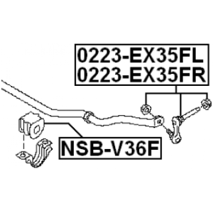 Mounting Stabiliser Bar - FEBEST NSBV36F