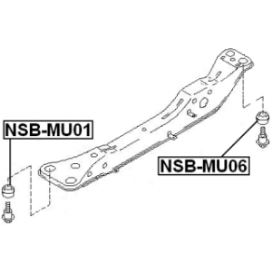 Bushing Axle Beam - FEBEST NSBMU06