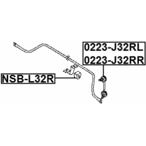 Mounting Stabiliser Bar - FEBEST NSBL32R