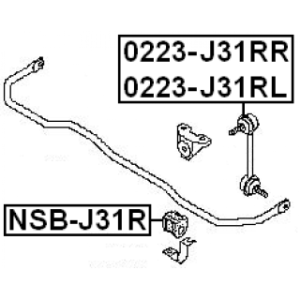 Mounting Stabiliser Bar - FEBEST NSBJ31R