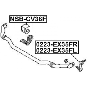 Mounting Stabiliser Bar - FEBEST NSBCV36F
