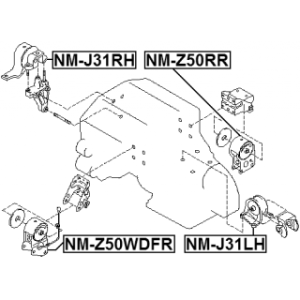 Mounting Engine - FEBEST NMZ50RR