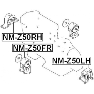 Mounting Engine - FEBEST NMZ50LH