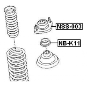 Rolling Bearing Suspension Strut Support Mount - FEBEST NBK11