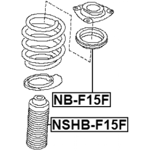 Rolling Bearing Suspension Strut Support Mount - FEBEST NBF15F