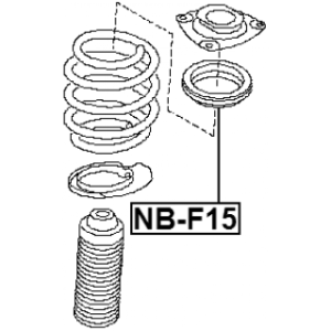 Rolling Bearing Suspension Strut Support Mount - FEBEST NBF15