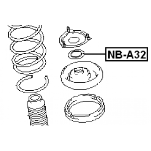 Rolling Bearing Suspension Strut Support Mount - FEBEST NBA32