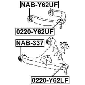 Mounting Control Trailing Arm - FEBEST NABY62UF