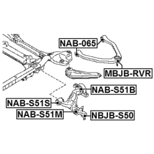 Mounting Control Trailing Arm - FEBEST NABS51M