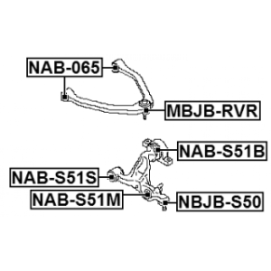 Mounting Control Trailing Arm - FEBEST NABS51B