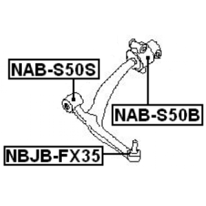 Mounting Control Trailing Arm - FEBEST NABS50B