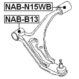 Mounting Control Trailing Arm - FEBEST NABN15WB