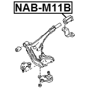 Mounting Control Trailing Arm - FEBEST NABM11B
