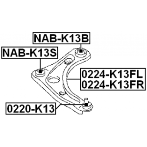 Mounting Control Trailing Arm - FEBEST NABK13B