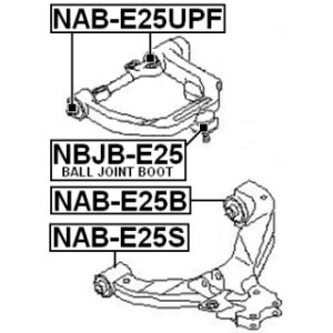 Mounting Control Trailing Arm - FEBEST NABE25B