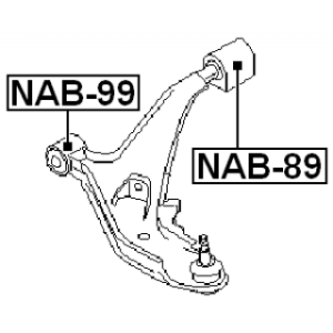 Mounting Control Trailing Arm - FEBEST NAB89