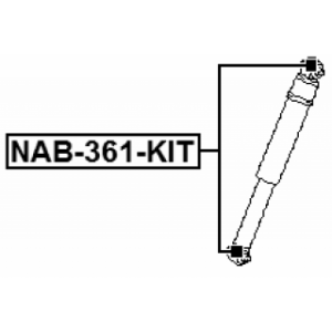 Mounting Kit Shock Absorber - FEBEST NAB361KIT