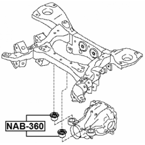 Bushing Axle Beam - FEBEST NAB360