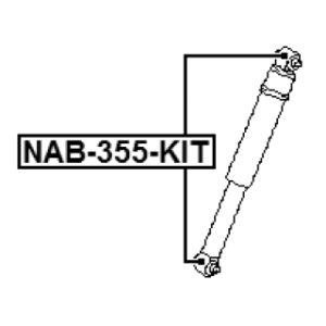 Mounting Kit Shock Absorber - FEBEST NAB355KIT