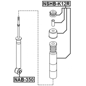Bush Shock Absorber - FEBEST NAB350