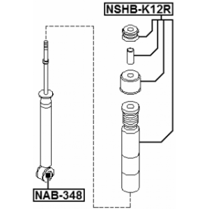 Bush Shock Absorber - FEBEST NAB348