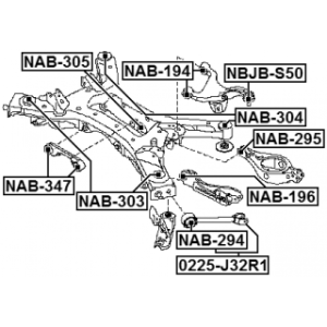 Mounting Differential - FEBEST NAB347