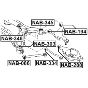 Bushing Axle Beam - FEBEST NAB345