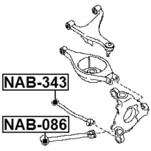 Mounting Control Trailing Arm - FEBEST NAB343