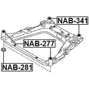 Bushing Axle Beam - FEBEST NAB341