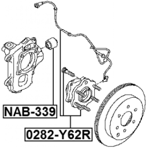 Mounting Control Trailing Arm - FEBEST NAB339